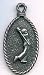 Golfer Pewter Keyring