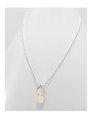 Flip Flop Shell Necklace In 92.5 Sterling Silver