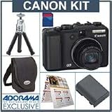 Canon Powershot G9 Black Digital Camera Kit, with 4GB SD Memory Card, Spare NB-2LH Type Lithium-ion Battery, Camera Case, Table Top Tripod, EZ Digital Photography Guide