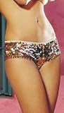 Sequined Lycra Low Rise Tanga Shorts