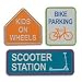 Adhesive Back Metal Signs - Wheels