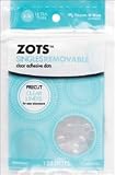Zots Singles Clear Adhesive Dots - Removable 3/8X1/64 Thick 125/Pkg