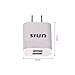 KBTEL SIUN Full-Speed Dual USB Travel Wall Charger for iPhone 6s / 6 / 6 Plus, iPad Air 2 / mini 3, Samsung Galaxy, Android, Tablets and more- White