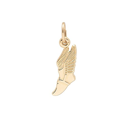Rembrandt Charms, Winged Shoe, 10k Yellow Gold, Engravable