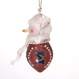 Michigan Wolverines 2.75 Acrylic Football Snowman Holiday Ornament
