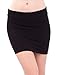 Clothes Effect Ladies Basic Black Solid Color Mini Skirt