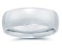 8 mm Plain Domed Comfort-Fit Women's Wedding Band in 18k White Gold