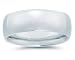 Jewelry : 8 mm Plain Domed Comfort-Fit Women's Wedding Band in 18k White Gold