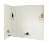 Swanstone TW-32-018 High Gloss Five Panel Tub Wall Kit, Bisque Finish