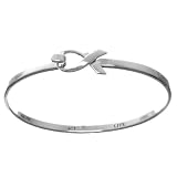 Sterling Silver Hope, Act, Live Breast Cancer Awareness Bracelet, 8