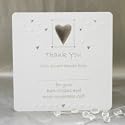 Luxury Wedding Thank You Cards - Pack of 10 - White & Silver