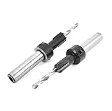 uxcell 皿穴ドリルビット 皿錐 皿取錐 3.2mmx 8mm　ブラック シルバートーン木工用HSS ２個入り