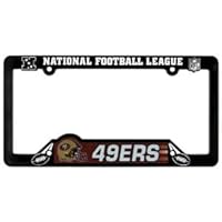 San Francisco 49ers Black Plastic License Plate Frame