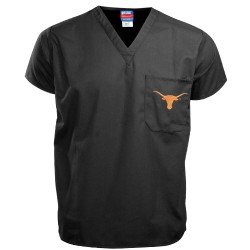 Texas Longhorns Black Scrub Top