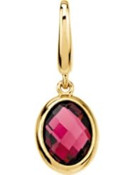Genuine Checkerboard Rhodolite Garnet Charm 14K Yellow 67272