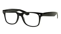 80s Emo Poser Nerd Retro Clear Lens Wayfarer Glasses