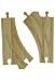 Wooden Train Railway System - Spare Curved Points Track x 2 (Compatible with leading wooden rail systems) - Wooden Toy