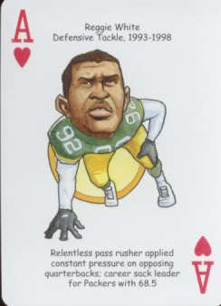 Reggie White - Oddball Green BAY Packers Playing Card