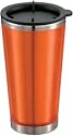 クリア フタ付ダブルカップ 440ml (オレンジ) M-1118