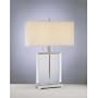 George Kovacs White Silk Eidolon Krystal Glass Table Lamp
