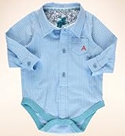 Pure Cotton Long Sleeve Checked Bodysuit