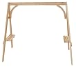 South Cypress Wood Adirondack Swing A-Frame in Natural Finish