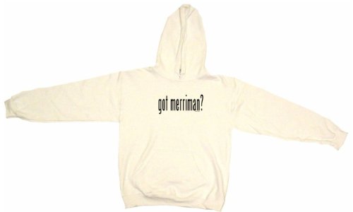 got merriman? Logo Men's Hoodie Sweat Shirt XL, White