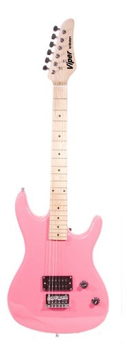 Viper 39 Inch PINK Electric Guitar, Carrying Case & Accessories, Whammy Bar, Strap, Cable, Pick, Strings, (Free eBook and Mini Rubber Guitar & Pick)