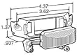 Truck-Lite White Rail Mount for Model 15 Lights 15728