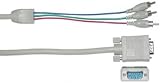 Cable Showcase HDTV Cable, VGA Male to RCA x 3 Male, D / Shield, (VGA to Component Video), 3 ft