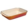 Le Creuset Enameled Cast-Iron 8-by-11-3/4-Inch Rectangular Baking Dish, Flame