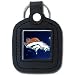 Denver Broncos Square Leather Key Chain - NFL Football Fan Shop Sports Team Merchandise