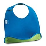 Neoprene Tidy Baby Bib - Blue/ Green