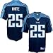 Reebok NFL Equipment Tennessee Titans #25 Lendale White Navy Replica Football Jersey
