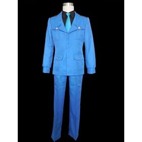  Japanese Anime Axis Powers Hetalia Cosplay Costume - North Italy Army Uniform 3rd Ver XX-Small