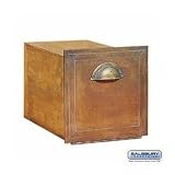 Antique Brass Column Mailbox - Recessed Mounted