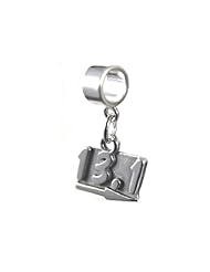 13.1 Half Marathon Sterling Silver European Charm Bead Fits European Style Bead Bracelets