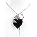 Moon Jewellery Black Heart Pendant and Chain