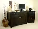 Baumhaus Kudos Hidden Home Office Desk Black Ash