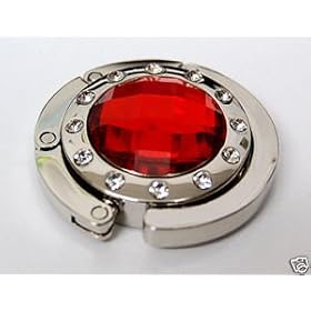 Garnet Diamond Folding Handbag Purse Hook Hanger