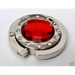 Garnet Diamond Folding Handbag Purse Hook Hanger