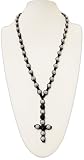 Shamballa Necklace Iceball Cross | Black & White Shamballa Inspired Necklace