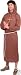 MONK COSTUME Robe Belt Hood Friar Fancy Dress Outfit M
