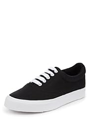 Contrast Sole Lace Up Trainers