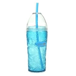 Zak Designs Clear/Turquoise16-Ounce Chiller with Straw