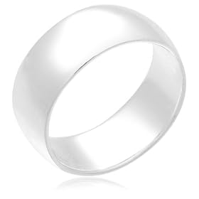 Sterling Silver 8mm Wedding Band