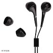 Premium 3.5mm Silicone Universal Earphone Buds - For Apple iPod, Creative Mp3 Mp4 Players- 4 Color Options , BLACK
