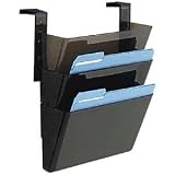 Deflecto 73502 Docupocket three-pocket file partition set w/brackets, letter, smoke