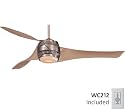 Minka-Aire Fans F803-TL 58" Artemis Contemporary Translucent Ceiling Fan w/ Light & Wall Ctrl