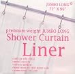 EXTRA LONG VINYL Shower Curtain Liner 72'' wide x 96'' LONG - WHITE